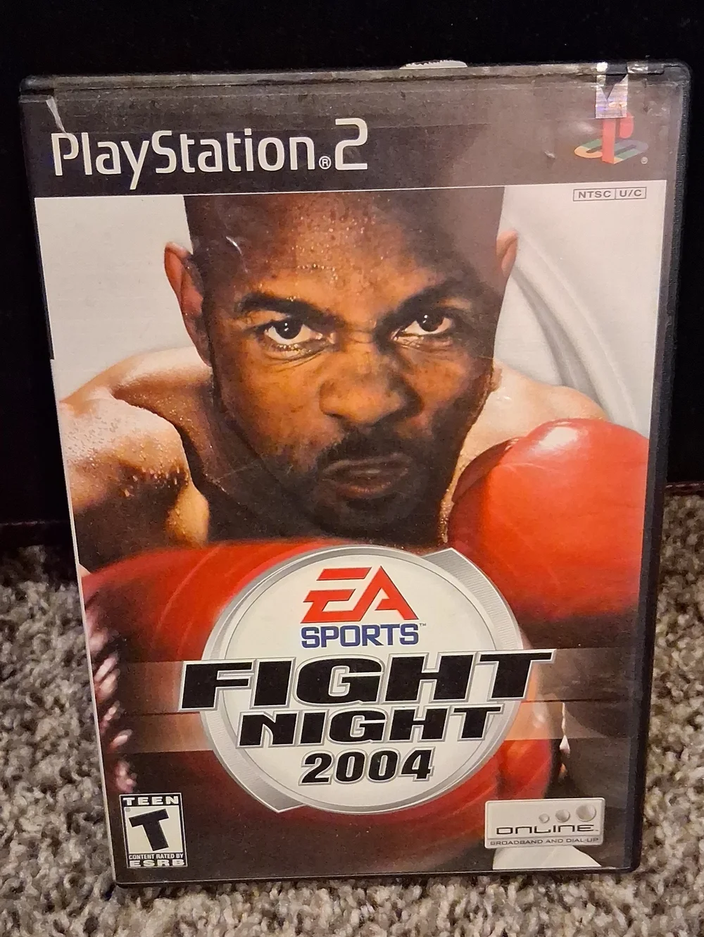 Sony PlayStation 2 Fight Night 2004 - Black & Red Artwork